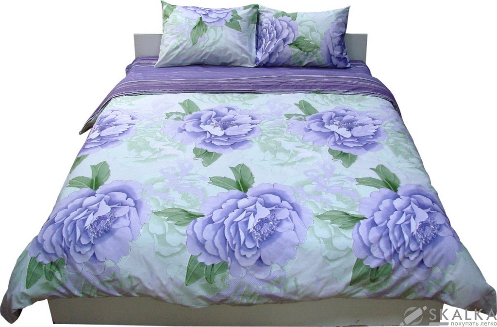 На фото Комплект постельного белья Руно 220х240 см 5шт Семейный Фиолетовый (6.114Г_F-09532(A+B))