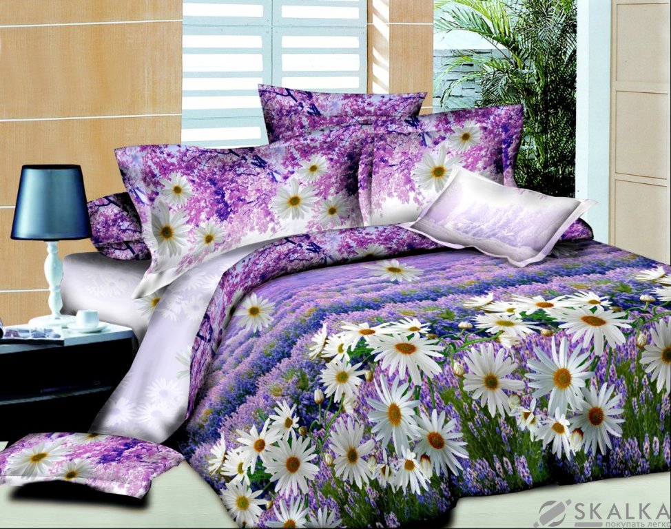 На фото Комплект постельного белья Руно 220х240 см 5шт Семейный Фиолетовый (6.114Г_R-047)