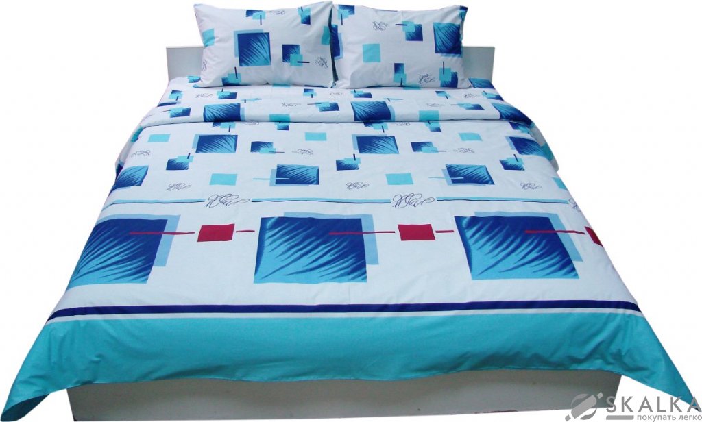 На фото Комплект постельного белья Руно 220х240 см 5шт Семейный Синий (6.114Г_30-0113 Brown)