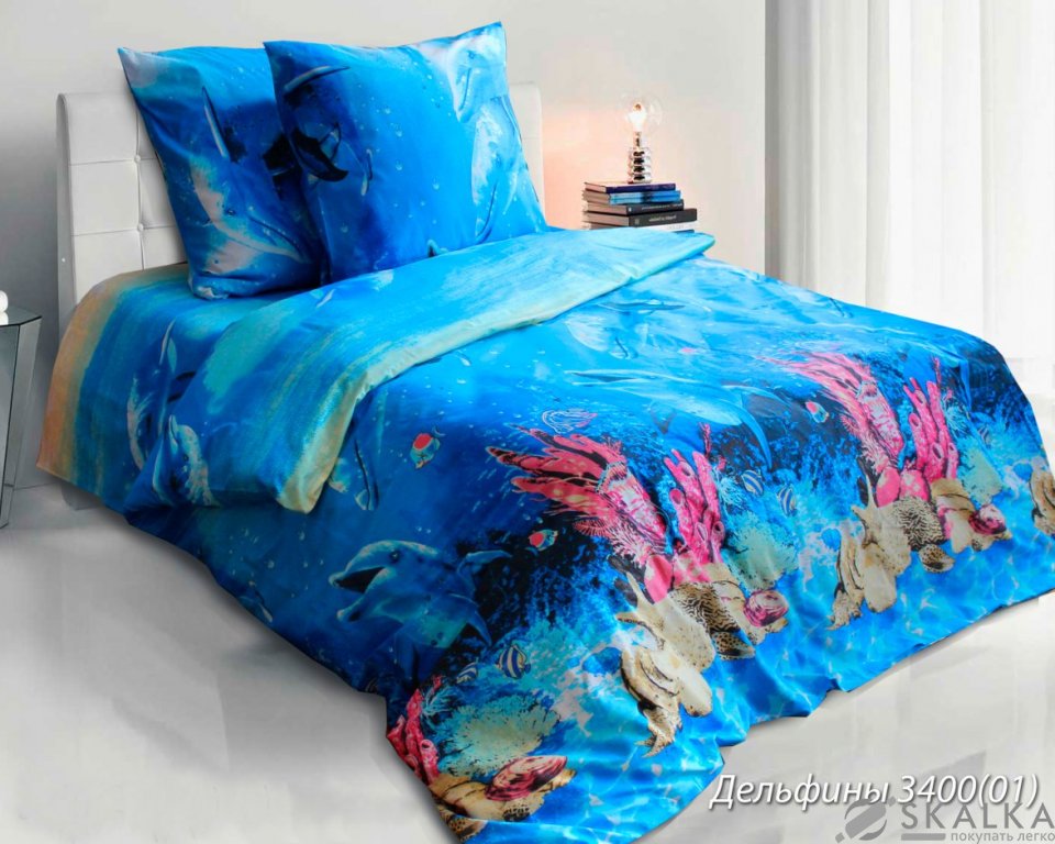 На фото Комплект постельного белья Руно Лаванда 220х240 см 5шт Семейный Синий (6.114БК_4469 Лаванда)