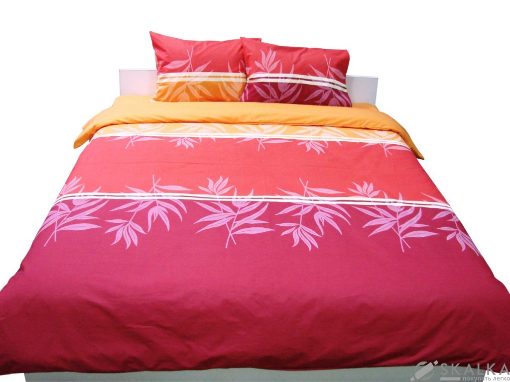 На фото Комплект постельного белья Руно 143х215 см 4шт Полуторный Красный (1.114П_40-0093 Red)