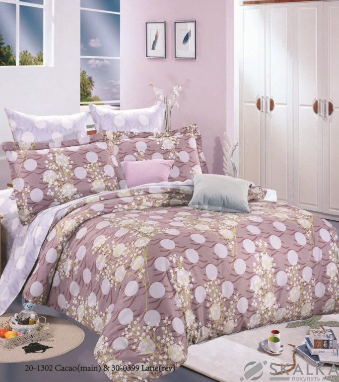 На фото Комплект постельного белья Руно 143х215 см 4шт Полуторный Бежевый (1.137К_20-1302 Cacao (main))