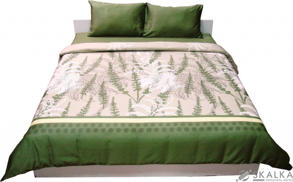 На фото Комплект постельного белья Руно 143х215 см 4шт Полуторный Зеленый (1.137К_40-0377 Green khaki)