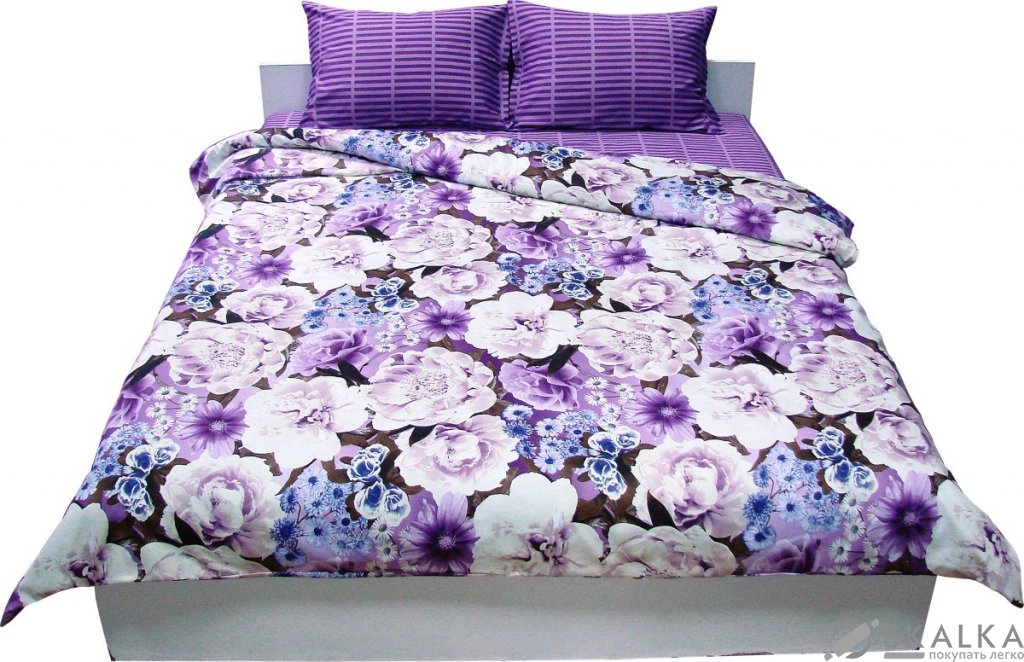На фото Комплект постельного белья Руно 200х220 см 4шт Двуспальный Фиолетовый (655.137К_20-1314Violet)