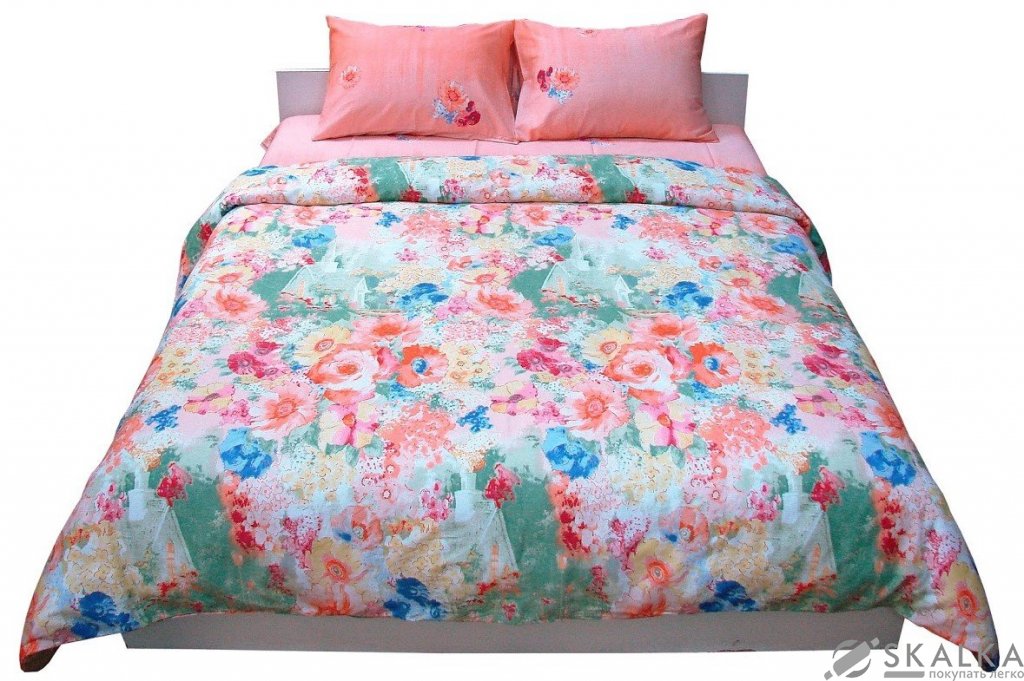 На фото Комплект постельного белья Руно 200х220 см 4шт Двуспальный Розовый (655.137К_20-1308Peach)