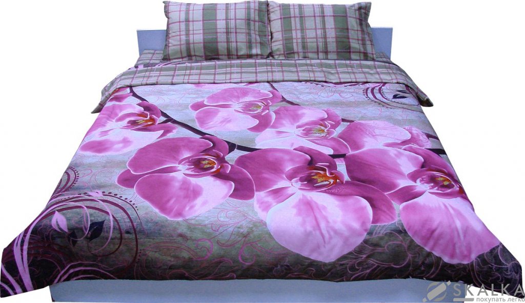 На фото Комплект постельного белья Руно 220х240 см 4шт Евро Фиолетовый (845.137К_20-1315Fuchsia)
