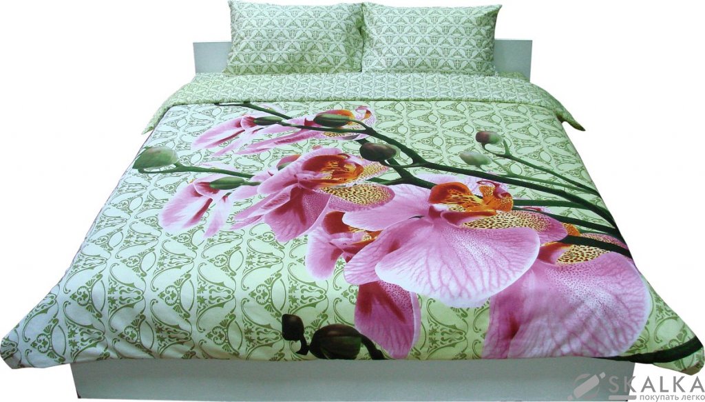 На фото Комплект постельного белья Руно 220х240 см 4шт Евро Зеленый (845.137К_20-1316 green)