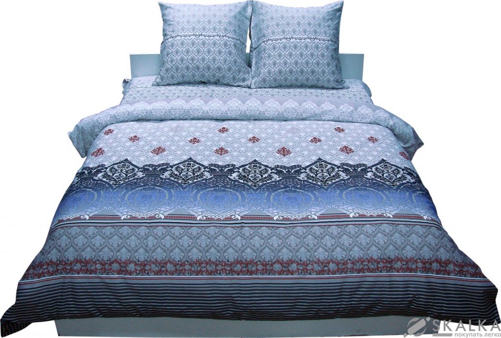 На фото Комплект постельного белья Руно 220х240 см 4шт Евро Серый (845.137К_3604Grey)