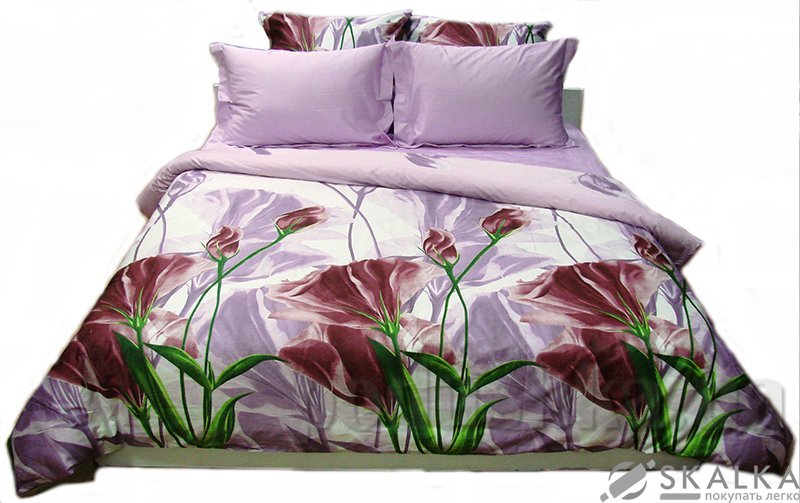 На фото Комплект постельного белья Руно 143х215 см 4шт Полуторный Фиолетовый (1.137ЖК_МАКО)