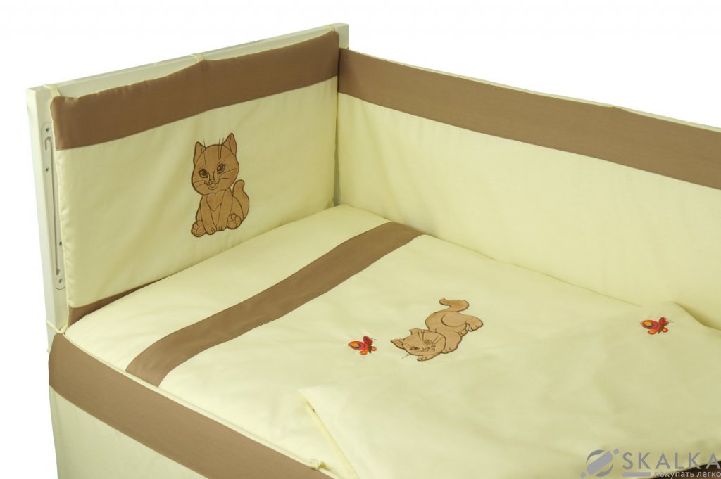 На фото Комплект постельного белья Руно Рыжик 60х120 см 7шт Детский Желтый (977Рижик)