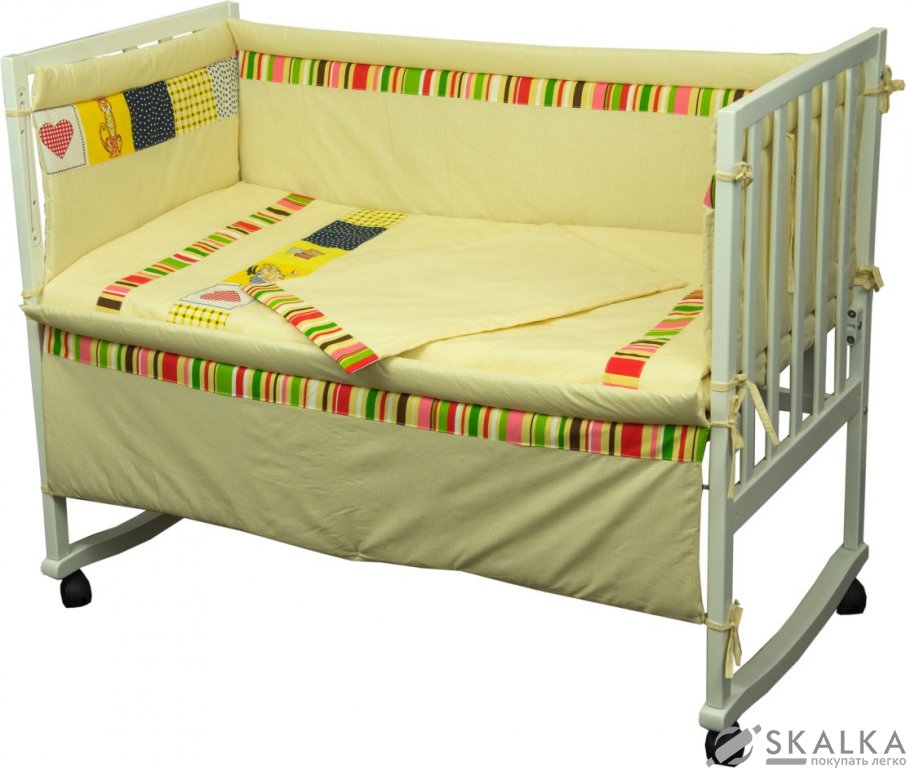 На фото Комплект постельного белья Руно Лето 60х120 см 4шт Детский Желтый (977УЛіто)