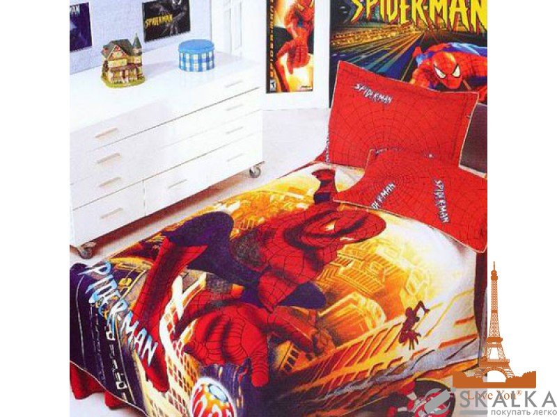 На фото Комплект постельного белья Love you Spider Man 150х220 см 4шт Детский Красный (TD 104)