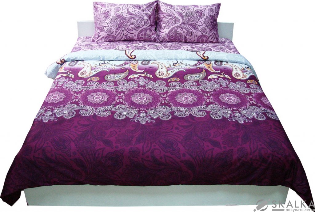 На фото Комплект постельного белья Руно 200х220 см 4шт Двуспальный Фиолетовый (655.137К_40-0723Violet )