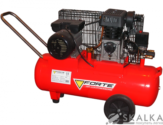 На фото Компрессор Forte ZA 65-100 2.2кВт 100л 335л/мин 8бар 220В (25043)