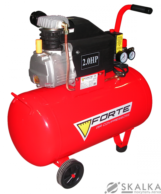 На фото Компрессор Forte FL-50 1.5кВт 50л 203л/мин 8бар 220В (18485)
