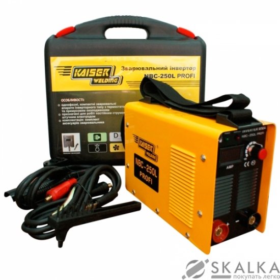 На фото Сварочный инвертор Kaiser NBC-250L PROFI 1.6-5.0 мм 20-250 А (42903)