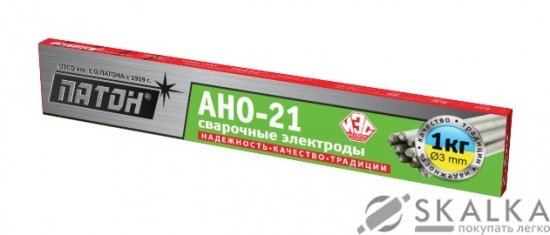 На фото Сварочные электроды Патон Ано 21 3.0 мм 1.0 кг (49289)