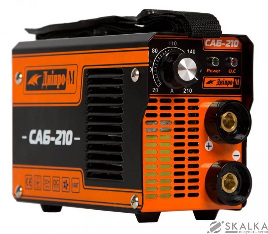 На фото Сварочный инвертор Дніпро-М САБ-210 1.6-4.0 мм 20-210 А (70127031)