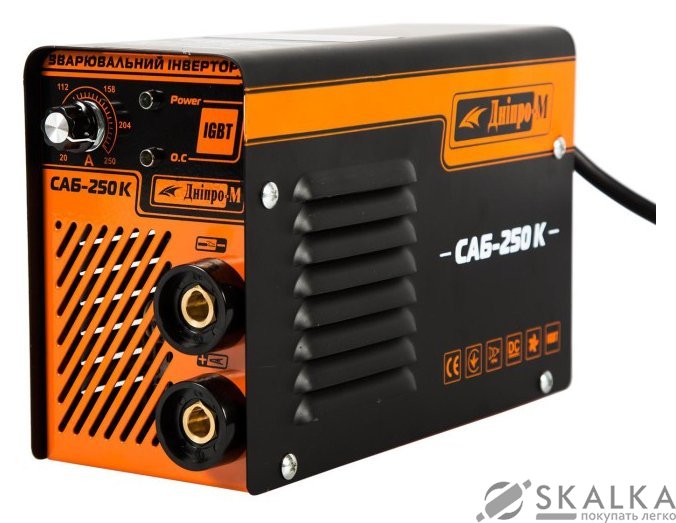 На фото Сварочный инвертор Дніпро-М САБ-250К 1.6-5.0 мм 20-250 А (70127037)
