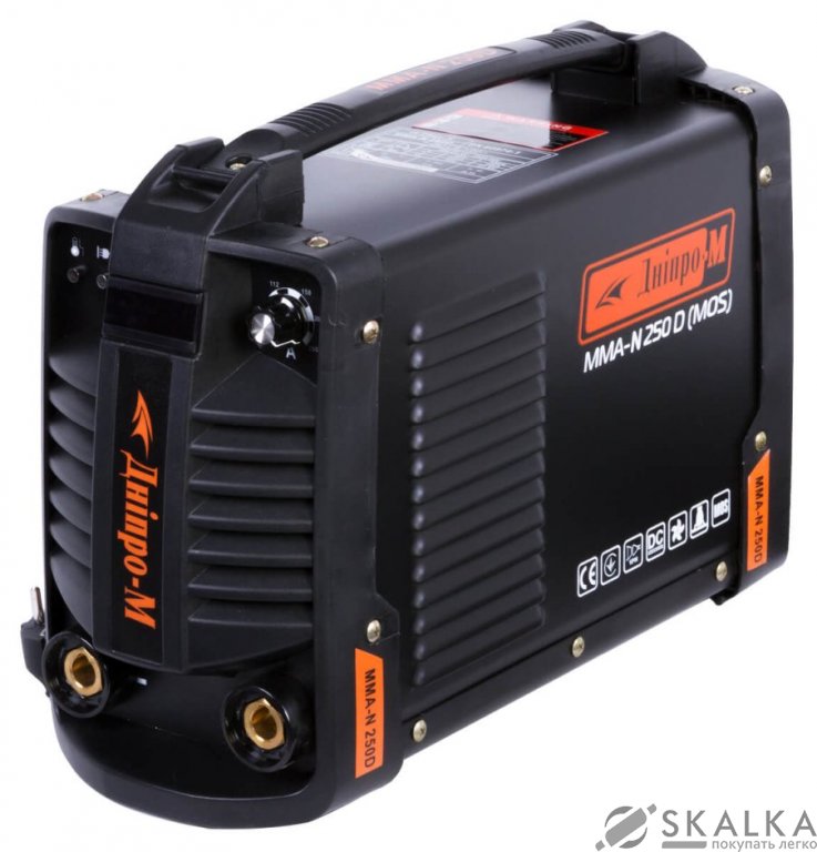 На фото Сварочный инвертор Дніпро-М 250D 1.6-5.0 мм 20-250 А (70195005)