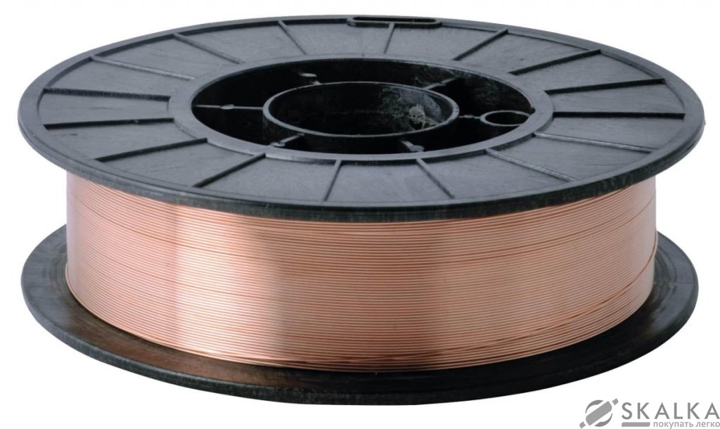 На фото Сварочная проволока Дніпро-М ER70S-6 0.8мм 1кг Омедненная (95293002)