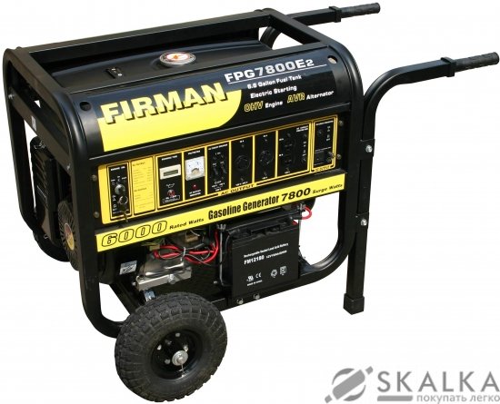 На фото Генератор бензиновый Firman FPG 7800E2 5.0/5.5 кВт 4-х тактный ручной/электрозапуск (19655)