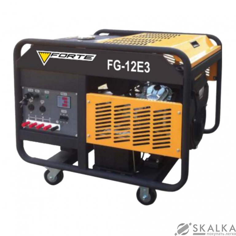 На фото Генератор бензиновый Forte FG12E 8.5/9.0 кВт 4-х тактный Электрозапуск (59709)