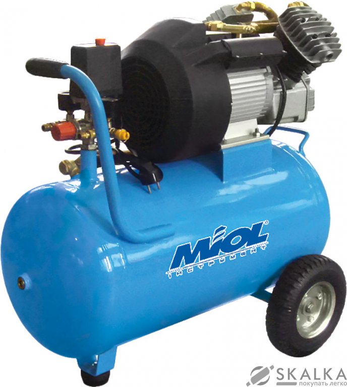 На фото Компрессор Miol Ураган 356-50 2.2Вт 50л 365л/мин 8бар 220В (81-180)