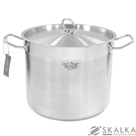 На фото Кастрюля Krauff Gegenbild 9 л с металлической крышкой 26-238-006