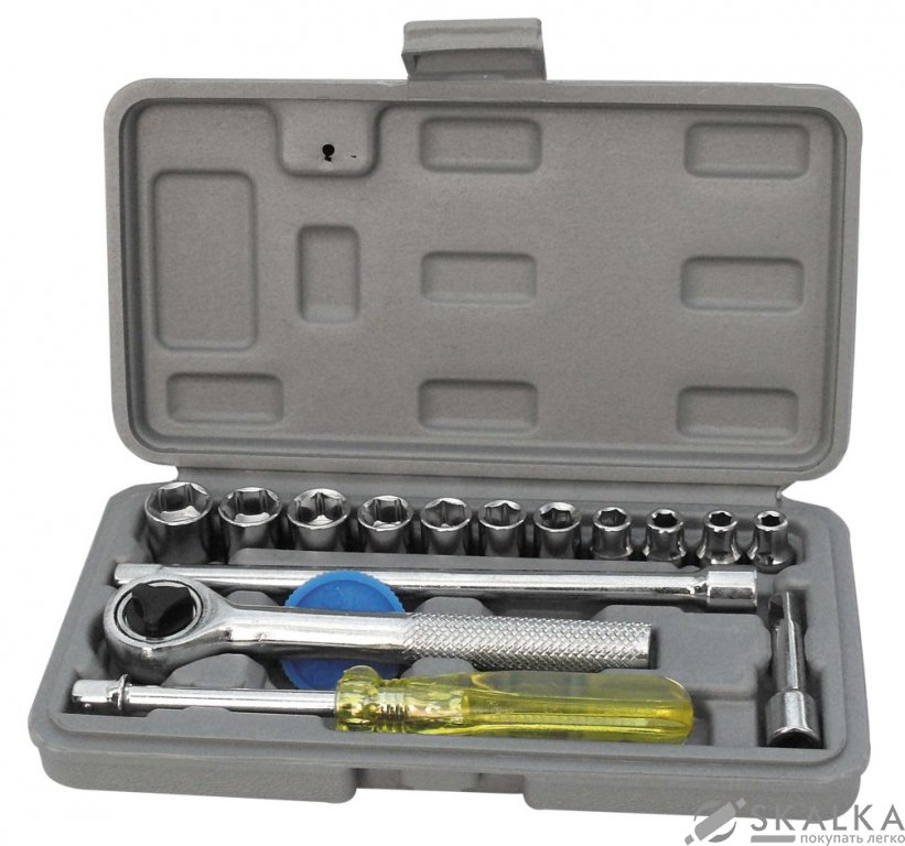 На фото Набор насадок торцевых Mastertool 1/4" 16 шт в кейсе (78-0255)