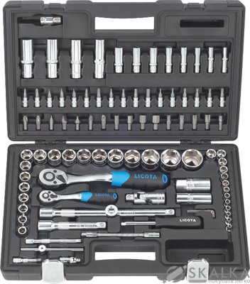 На фото Набор инструмента Licota 1/2" и 1/4" 94 предмета (ALK-8010F)