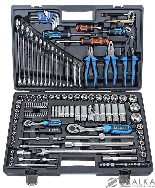 Набор инструмента Licota 1/4" и 1/2" 6 гр. 143 предмета (ALK-8009F) На фото Набор инструмента Licota 1/4" и 1/2" 6 гр. 143 предмета (ALK-8009F)