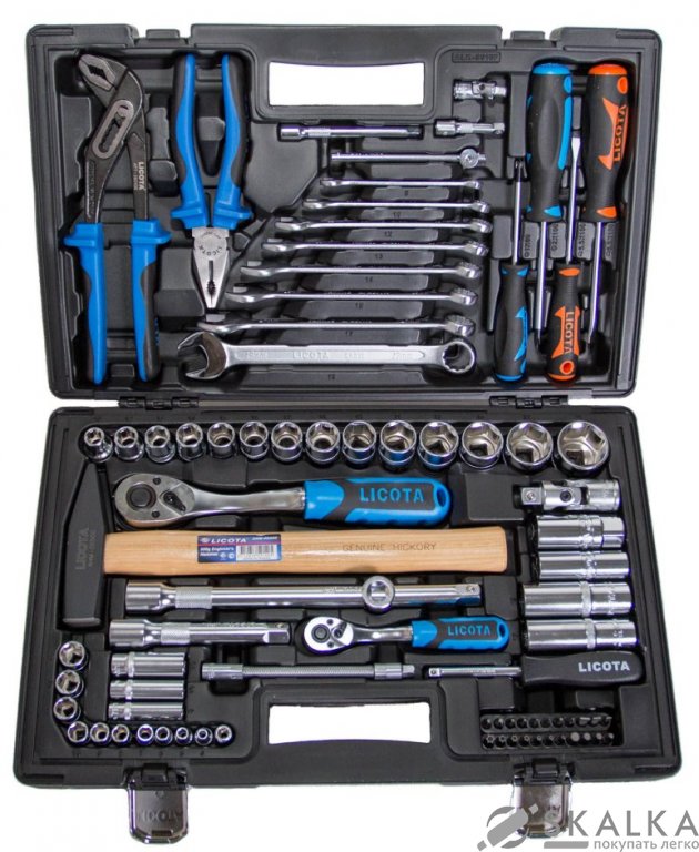 На фото Набор инструмента Licota 1/4" и 1/2" 6гр. 81 предмет (ALK-8016F)
