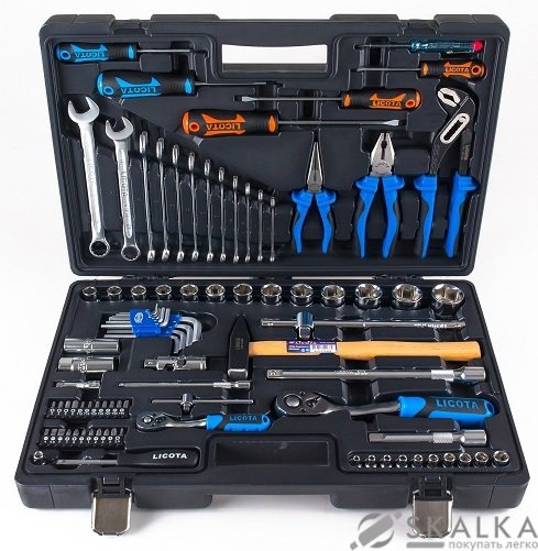 На фото Набор инструмента Licota 1/4" и 1/2" 6гр. 89 предметов (ALK-8008F)