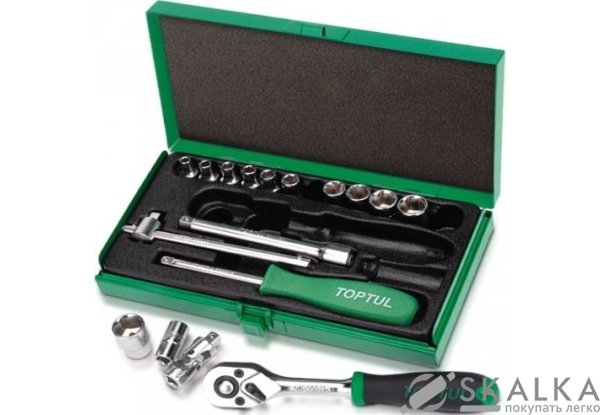 Набор инструмента Toptul 1/4" 17ед. (GCAD1701) На фото Набор инструмента Toptul 1/4" 17ед. (GCAD1701)