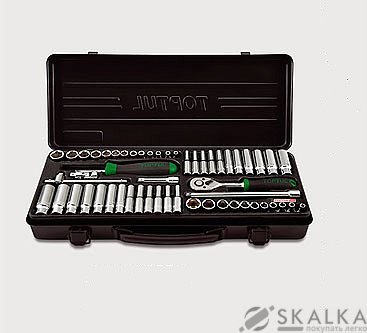 На фото Набор инструмента Toptul 1/4" 54ед. дюйм + метр (GBA5440)