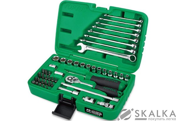 На фото Набор инструмента Toptul 1/4" + ключи 49ед. (GCAI4901)