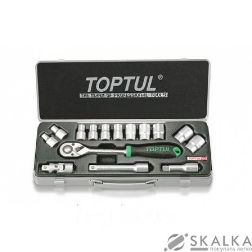 Набор инструмента Toptul 1/2" 15ед. 6 граней (GCAD1502) На фото Набор инструмента Toptul 1/2" 15ед. 6 граней (GCAD1502)