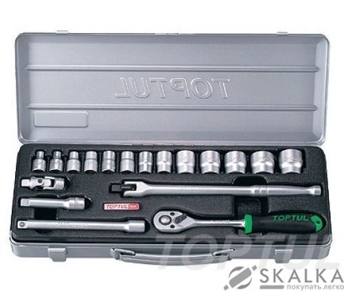 На фото Набор инструмента Toptul 1/2" 18ед. 12 граней (GCAD1804)