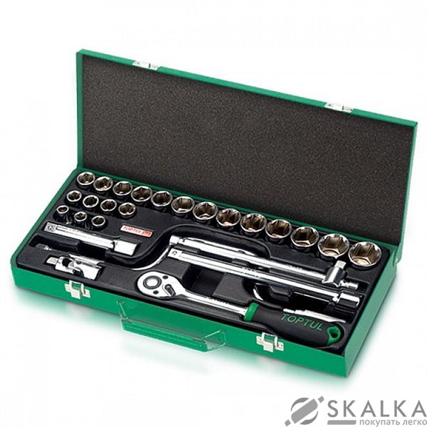 На фото Набор инструмента Toptul 1/2" 26ед. 6 граней (GCAD2601)