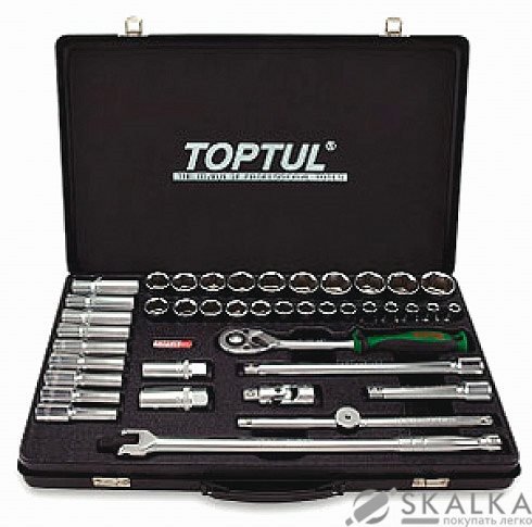 На фото Набор инструмента Toptul 1/2" дюйм + метр. 38ед. (GBB3819)