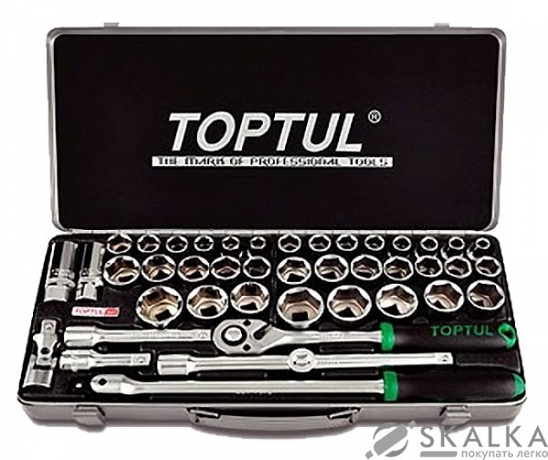 Набор инструмента Toptul 1/2" дюйм + метр. 43ед. (GCAD4303) На фото Набор инструмента Toptul 1/2" дюйм + метр. 43ед. (GCAD4303)