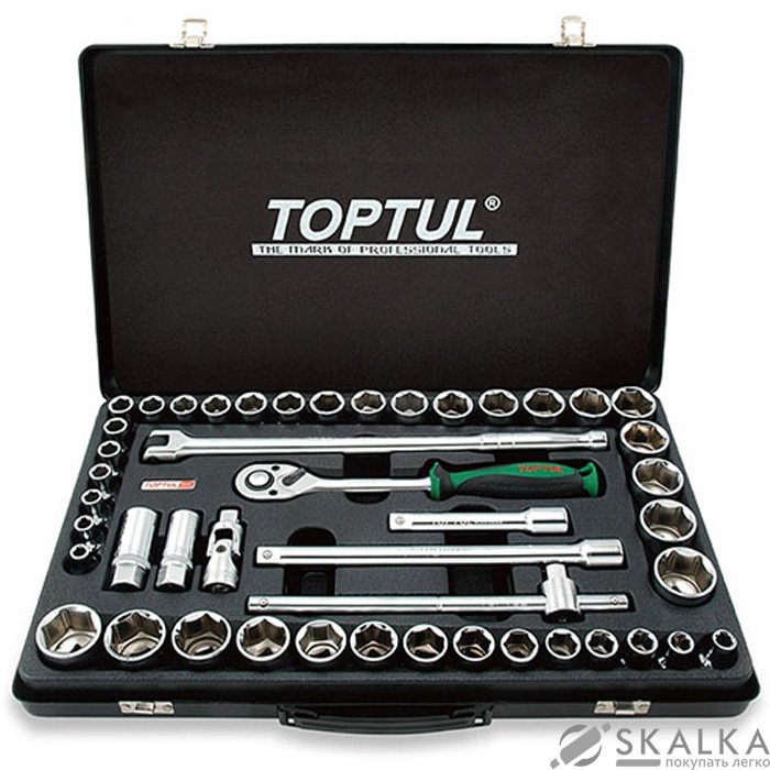 На фото Набор инструмента Toptul 1/2" дюйм + метр. 46ед. (GCAD4601)