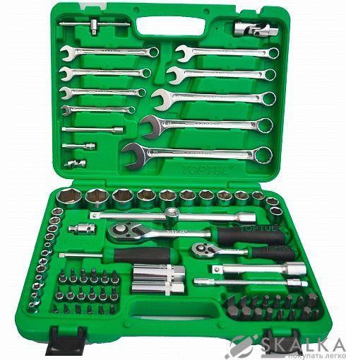 Набор инструмента комбинированный Toptul 82ед. (GCAI8201) На фото Набор инструмента комбинированный Toptul 82ед. (GCAI8201)