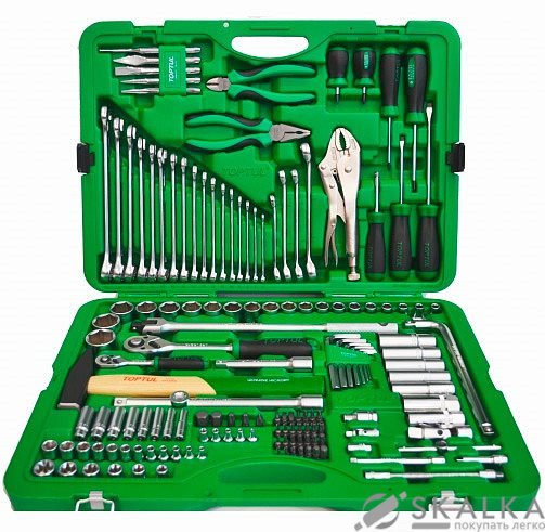 Набор инструмента комбинированный Toptul 1/4", 1/2" 150ед. (GCAI150R) На фото Набор инструмента комбинированный Toptul 1/4", 1/2" 150ед. (GCAI150R)