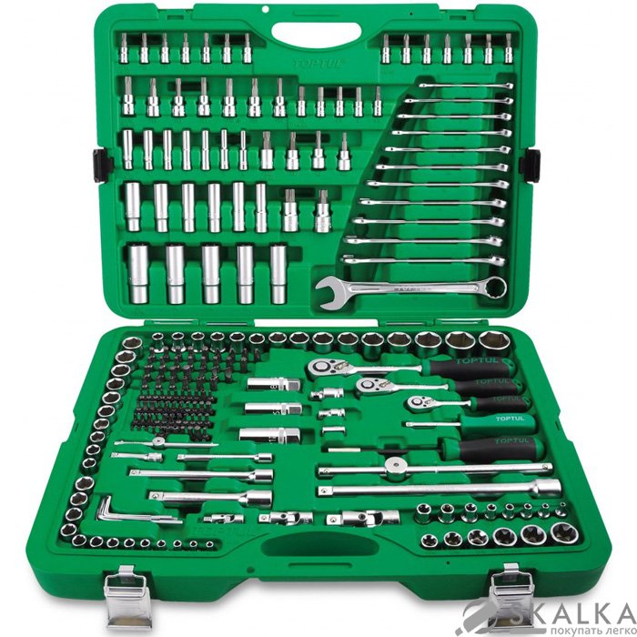 Набор инструмента комбинированный Toptul 1/4" & 3/8" & 1/2" 216ед. (GCAI216R) На фото Набор инструмента комбинированный Toptul 1/4" & 3/8" & 1/2" 216ед. (GCAI216R)
