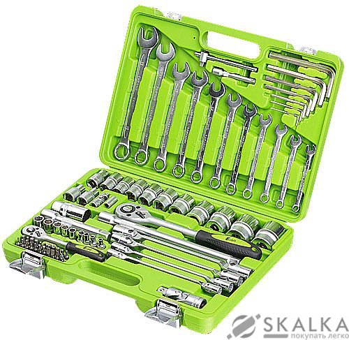На фото Универсальный набор инструментов Alloid 1/4" & 1/2" 77 шт (НГ-4077П)