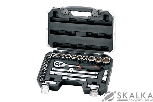 На фото Набор торцевых головок и аксессуаров Fixman 1/2" 25 предметов (B4025M)