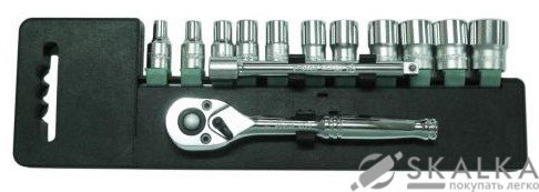 На фото Набор торцевых головок Hans 1/4" 13 предметов (26213)