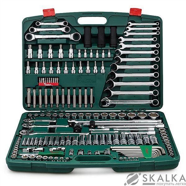 На фото Набор инструмента Hans 163 предмета 1/4", 3/8",1/2" (ТК-163)